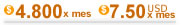 Streaming 24Kbps a 25 oyentes $ 4800 mensual